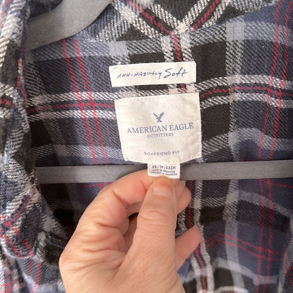 American eagle ahh-amazingly soft flannel boyfriend fit size XS - Picture 2 of 3